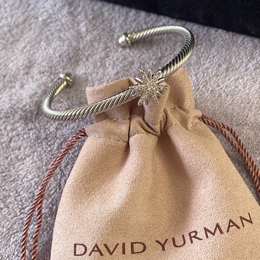 David Yurman Starburst Center Station Sterling Silver With Diamonds 3mm